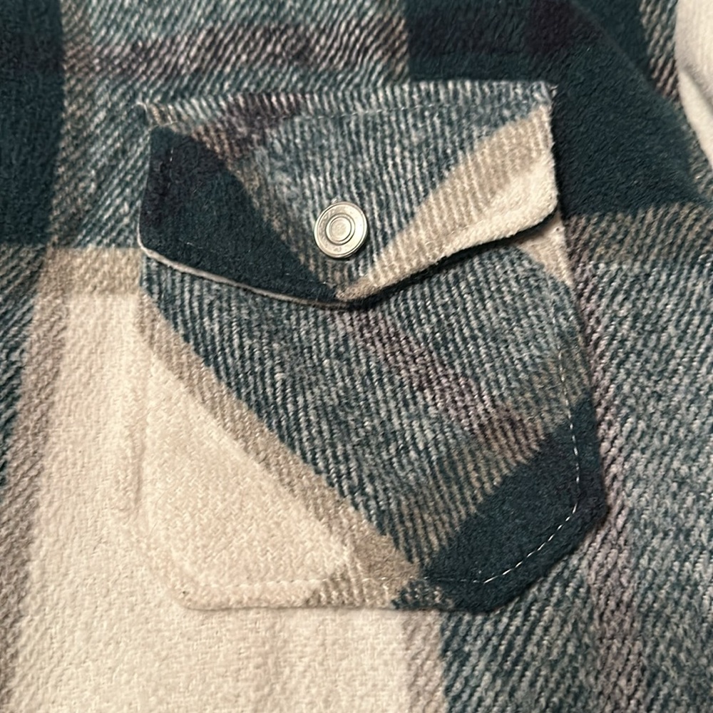 BB Dakota by Steve Madden Plaid Shacket Evergreen Plaid Size Medium - Picture 8 of 15